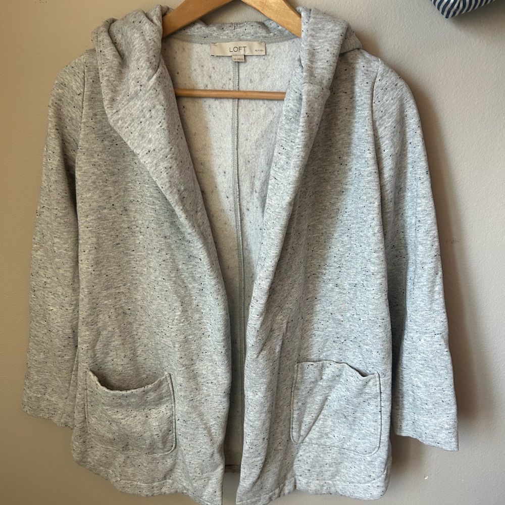 LOFT Speckled Gray Cardigan
